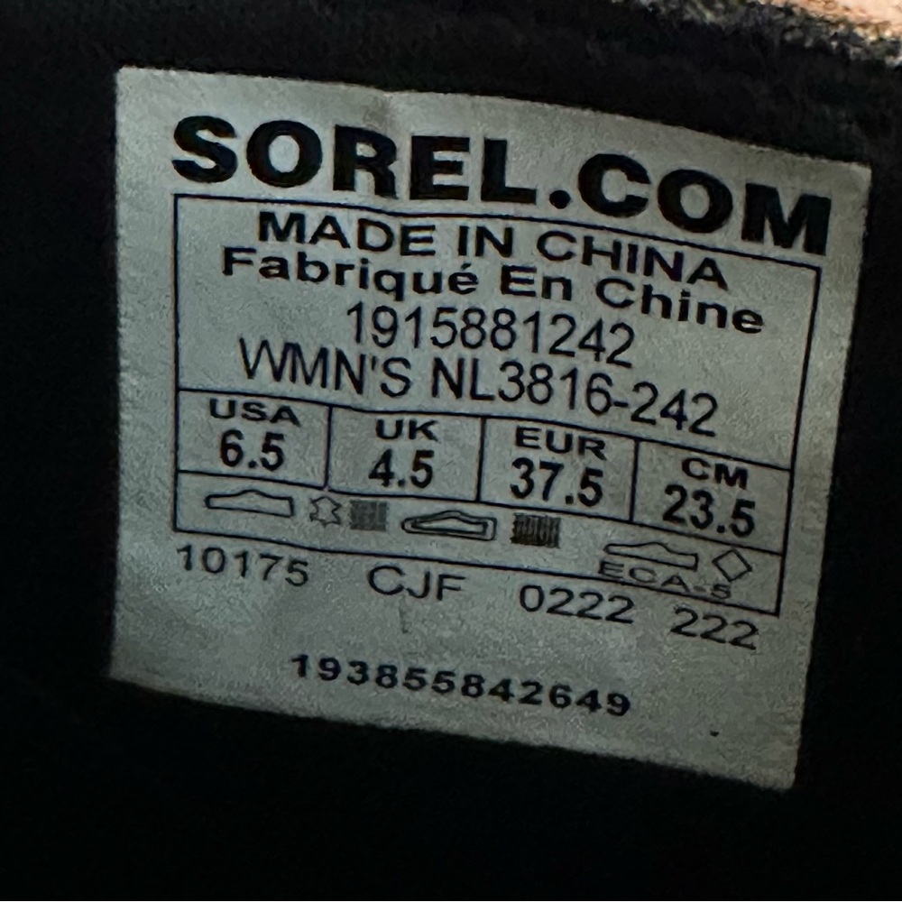 SOREL EVIE II CHELSEA BOOTS WOMEN'S SIZE 6.5 preowned - Picture 4 of 4